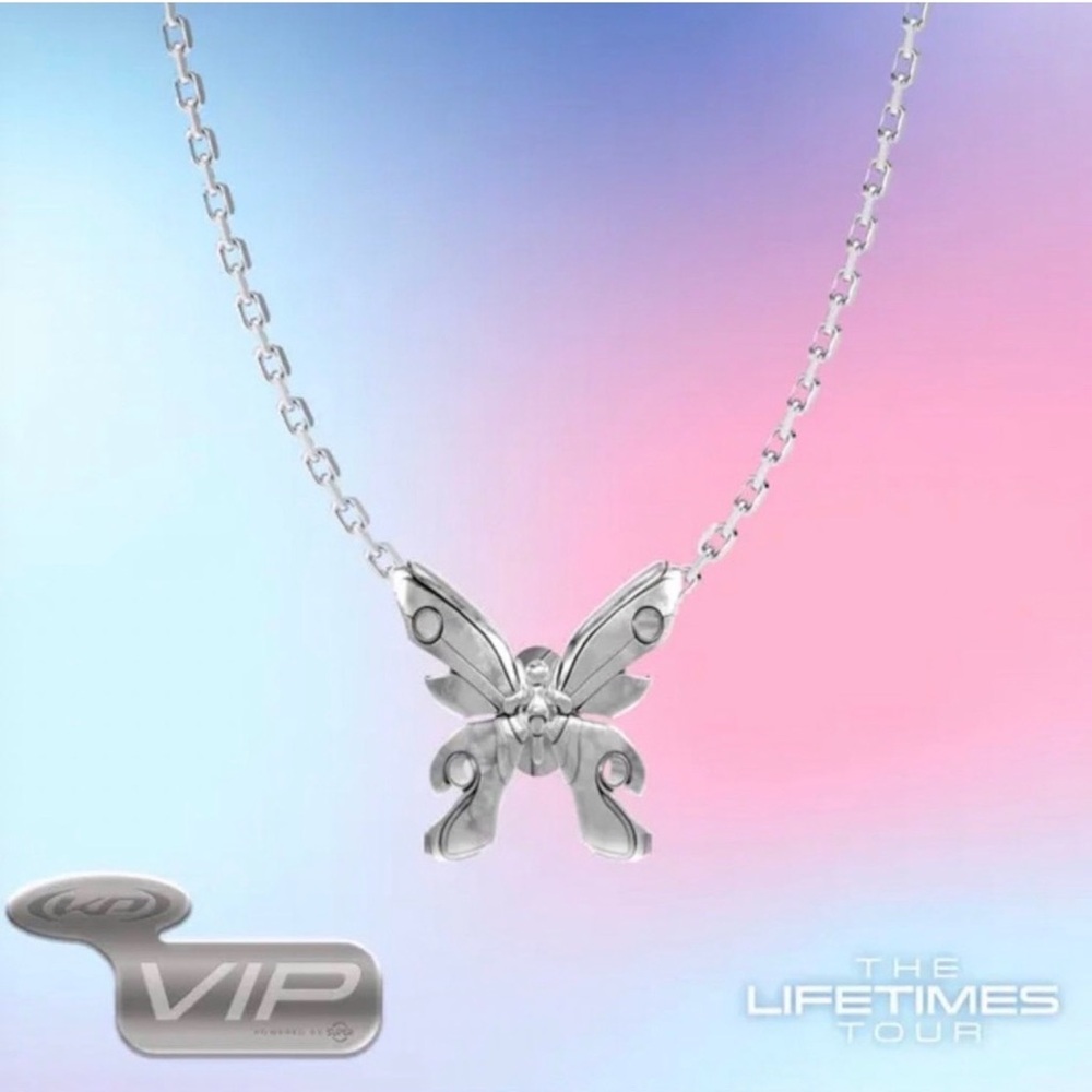 Katy Perry Lifetimes Tour VIP Gift Butterfly Necklace - New - Plus Tour Lanyard